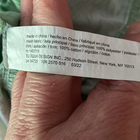 Eloquii Apple Green Puff Sleeve Smocked Back Cropped Blouse NWOT Size 20 SKU0060 - Picture 10 of 11